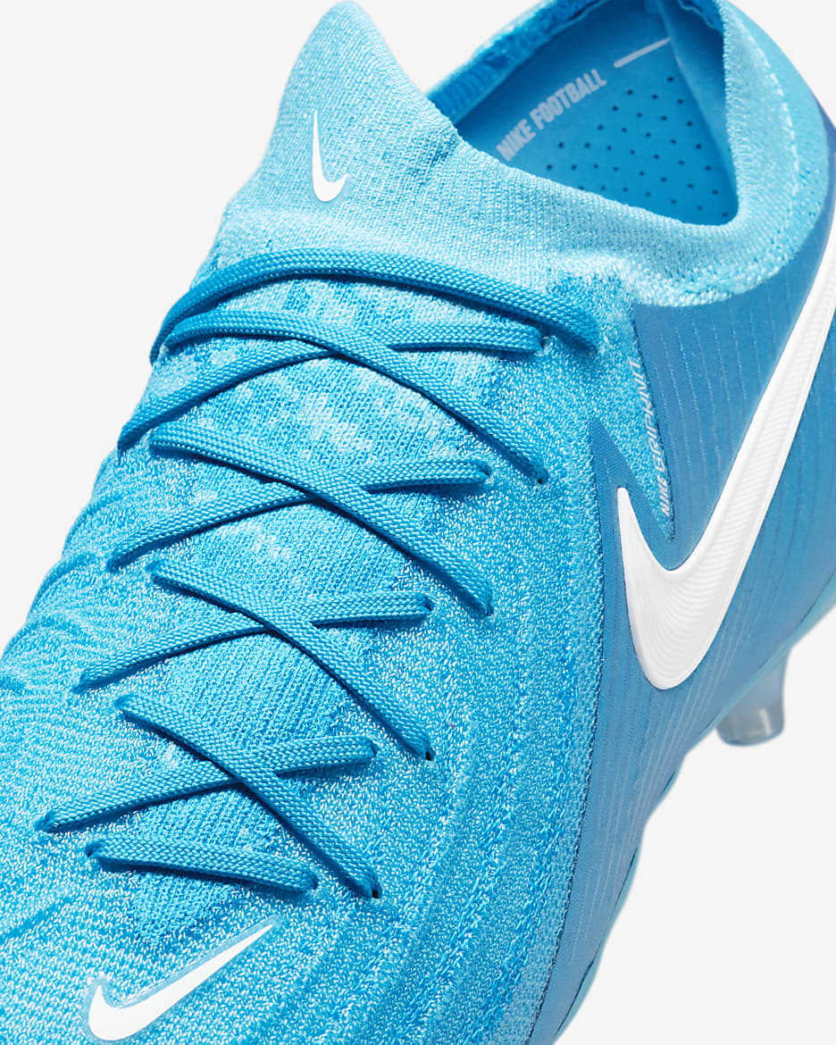 Chaussure de foot à crampons basse AG Nike Phantom GX 2 Elite - Blue Fury/Blanc