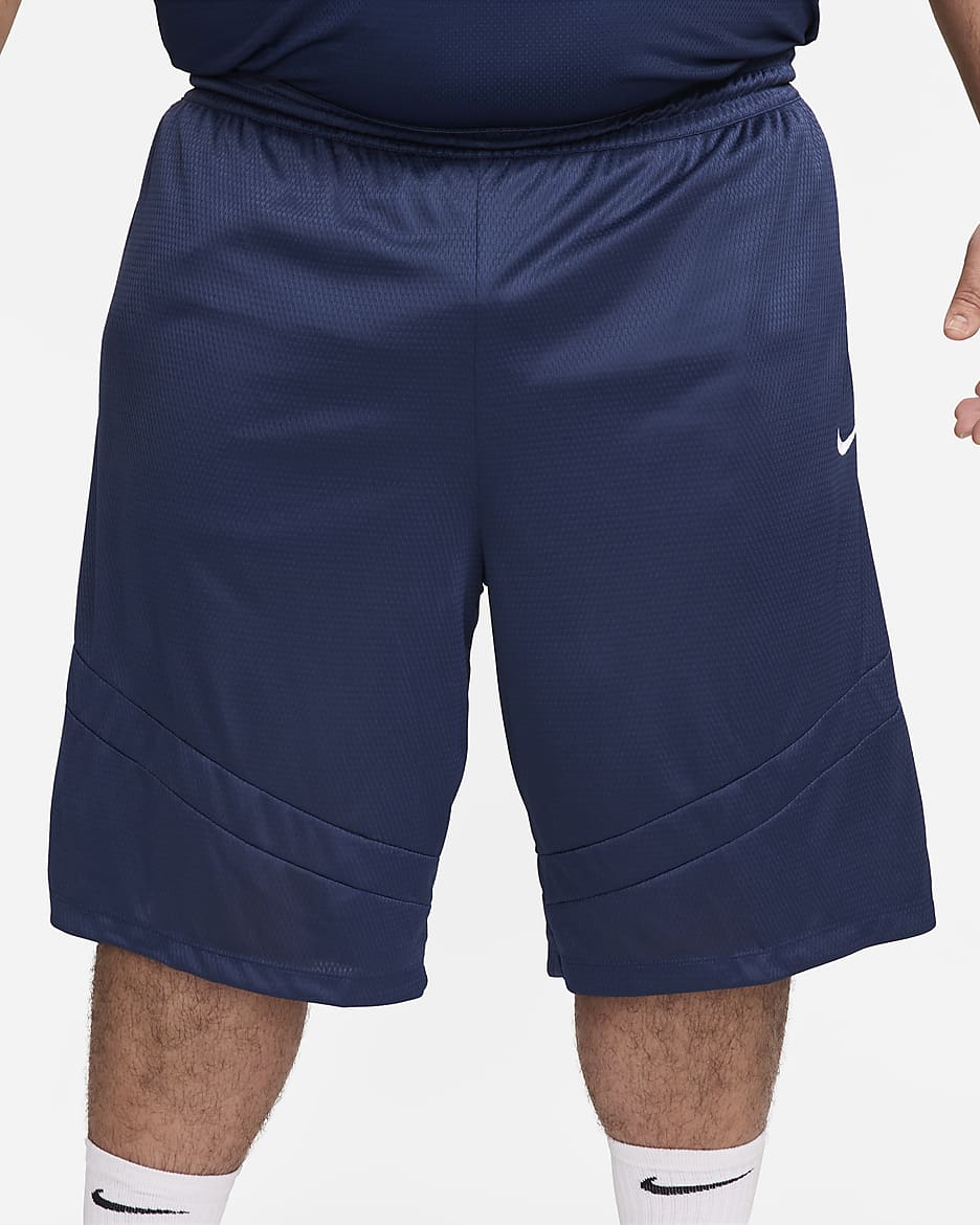 Nike Icon Dri-FIT-basketshorts til herre (28 cm) - Midnight Navy/Midnight Navy/Hvit