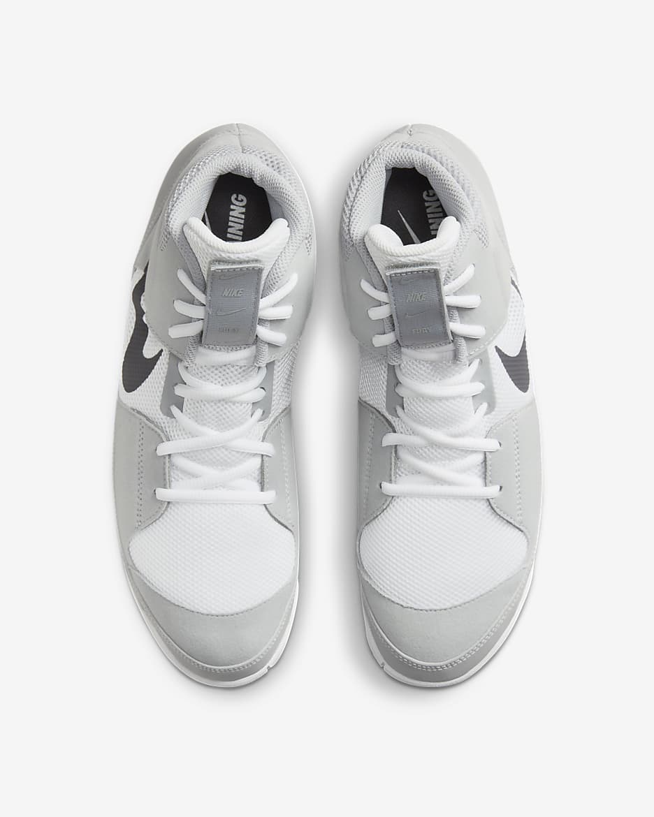 Nike Fury Wrestling Shoes - White/Wolf Grey/Dark Grey