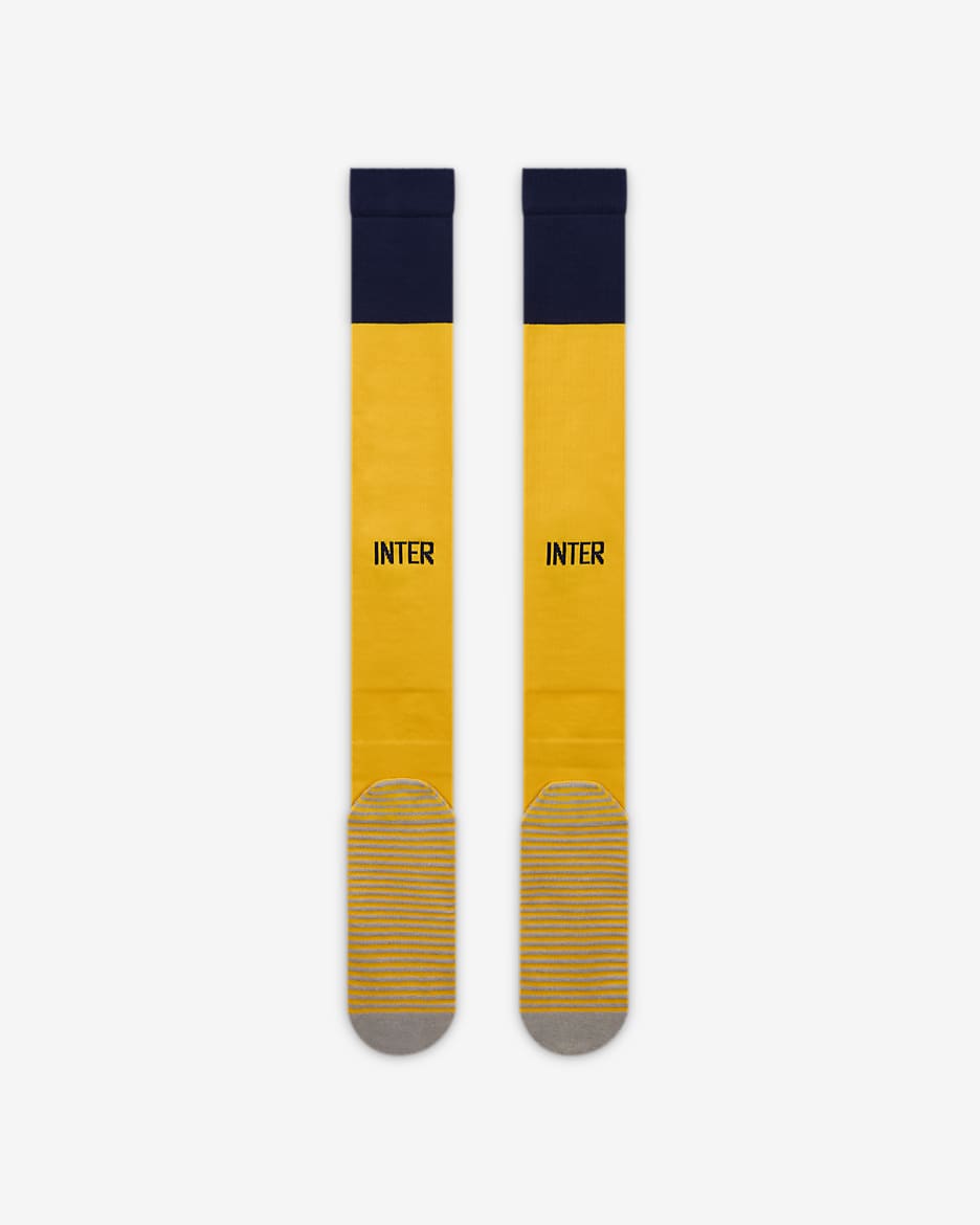 Inter Milan 2024/25 Strike Third Nike Football Knee-High Sock - University Gold/Blackened Blue/Blackened Blue