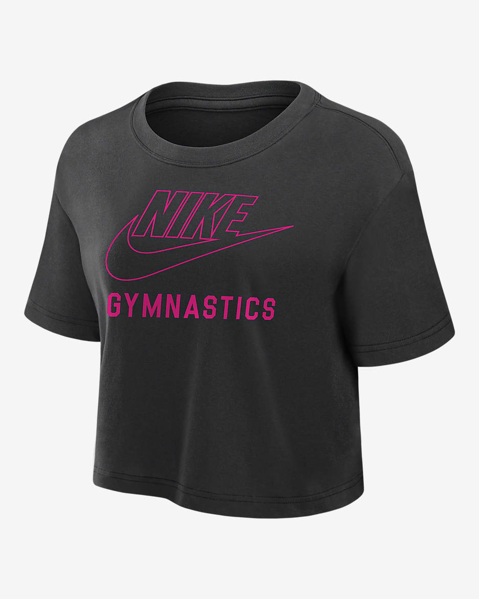 Playera cropped de gimnasia para mujer Nike Swoosh - Negro