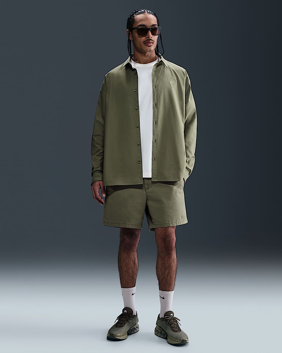Shorts chinos con efecto lavado para hombre Nike Club - Oliva medio/Oliva medio