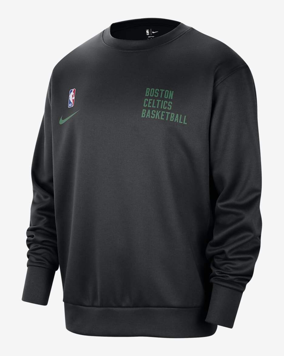 Boston Celtics Spotlight Men's Nike Dri-FIT NBA Crew-Neck Sweatshirt - Black/Clover