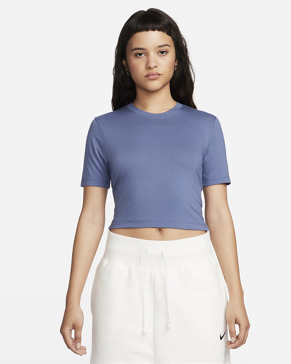 Nike Sportswear Essential Women's Crop T-Shirt - Diffused Blue