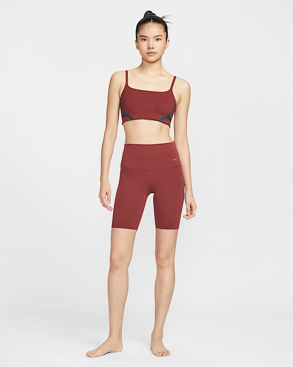 Nike Zenvy Women's Gentle-Support High-Waisted 20cm (approx.) Biker Shorts - Dark Team Red/Black