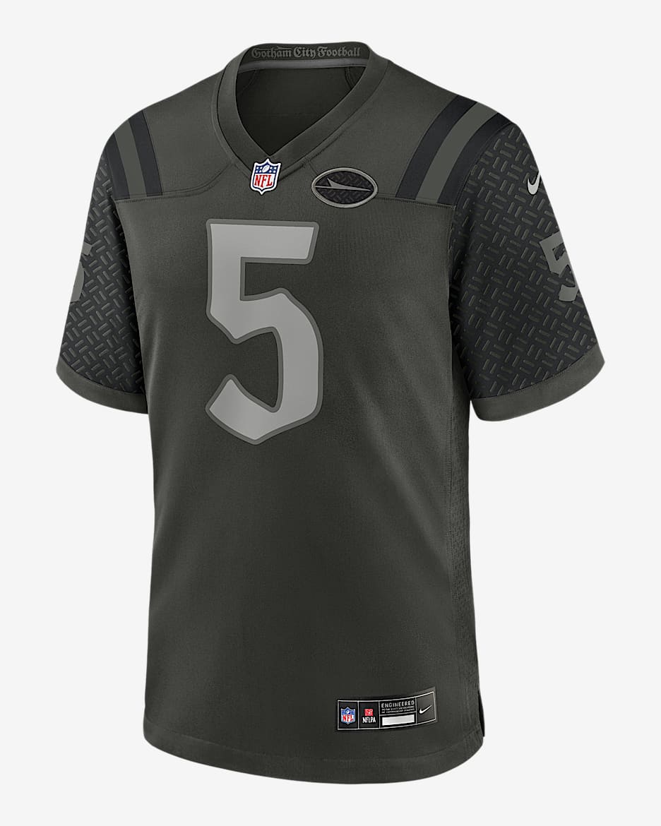 Garrett Wilson New York Jets Rivalries Collection Men’s Nike NFL Game Jersey - Green