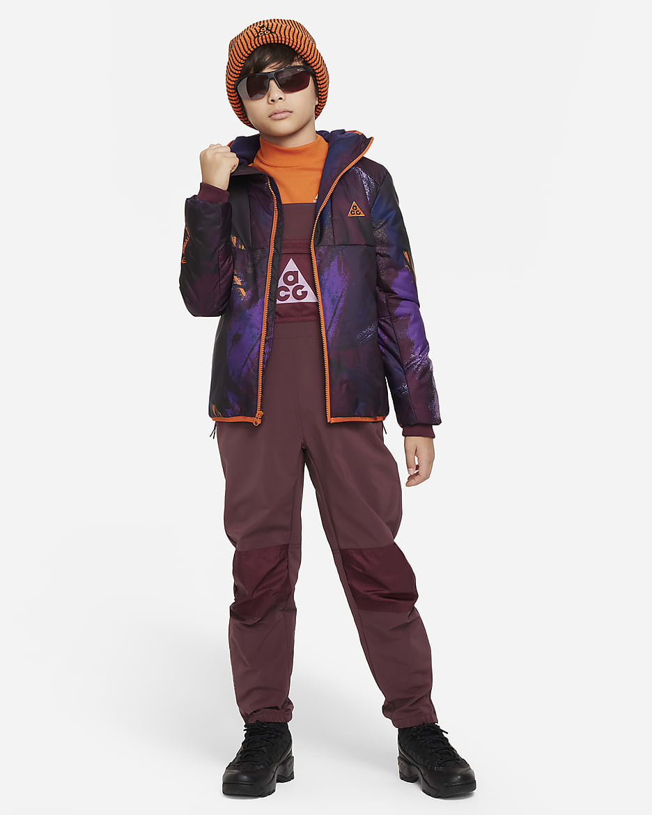 Nike ACG Storm-FIT "Rope De Dope" Big Kids' Loose Jacket - Purple Cosmos/Purple Ink/Campfire Orange