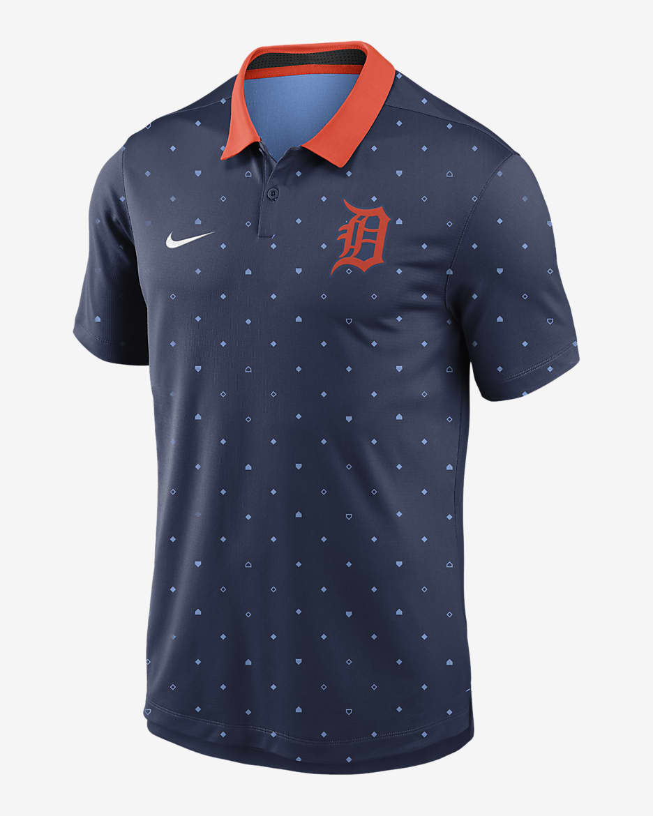 Detroit Tigers Legacy Icon Vapor Men's Nike Dri-FIT MLB Polo - Navy