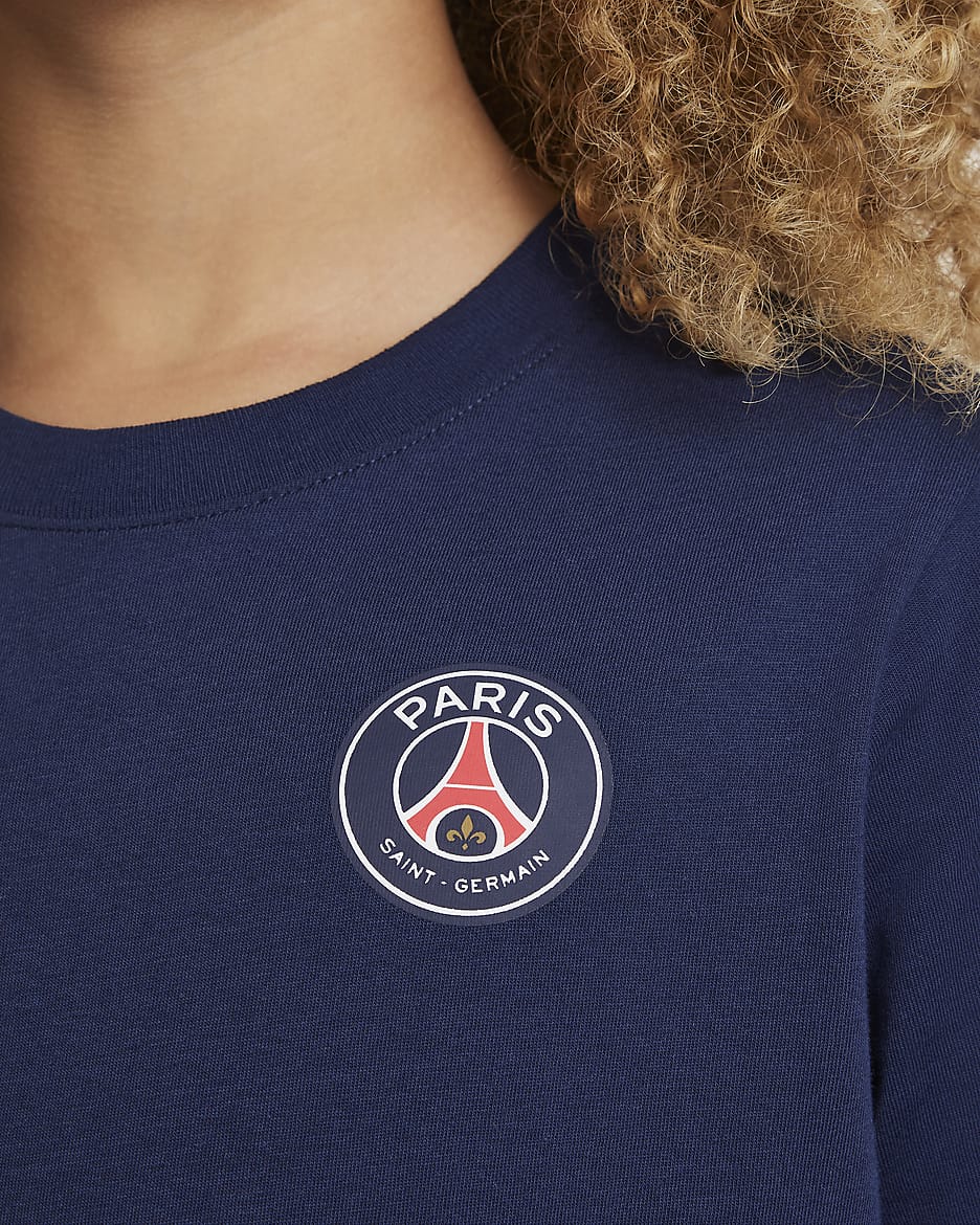 Paris Saint-Germain Big Kids' Nike Soccer T-Shirt - Midnight Navy