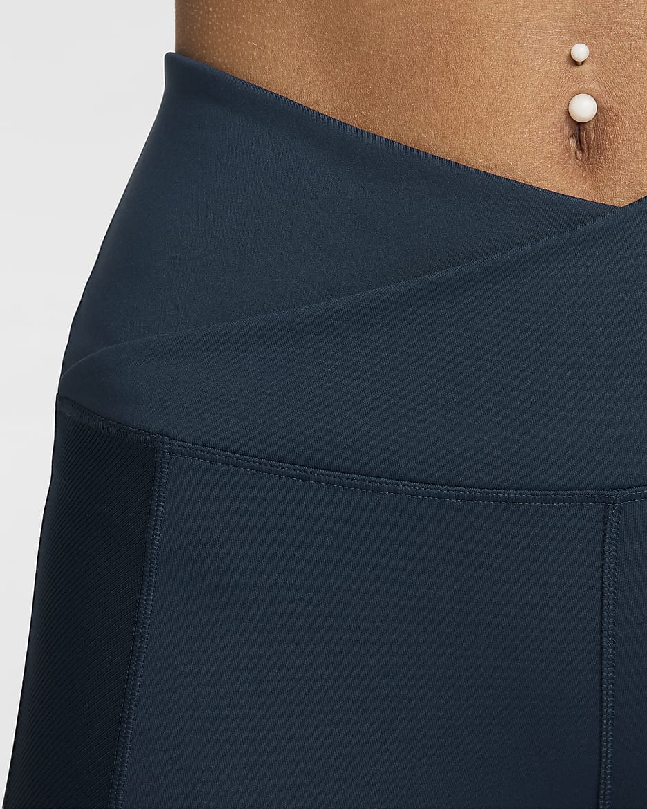 Nike One Wrap Women's High-Waisted 5" Biker Shorts - Armory Navy/Black