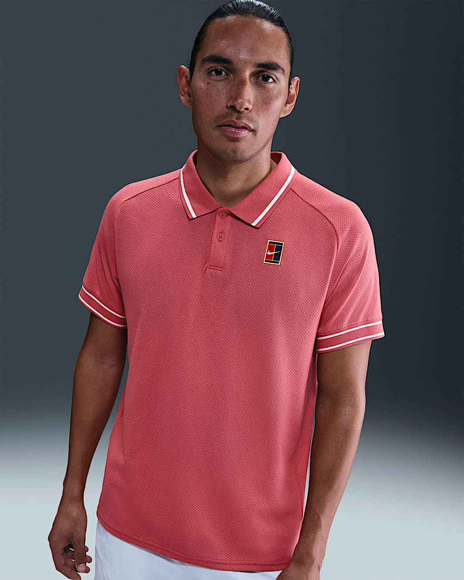 NikeCourt Heritage Men's Tennis Polo - Adobe
