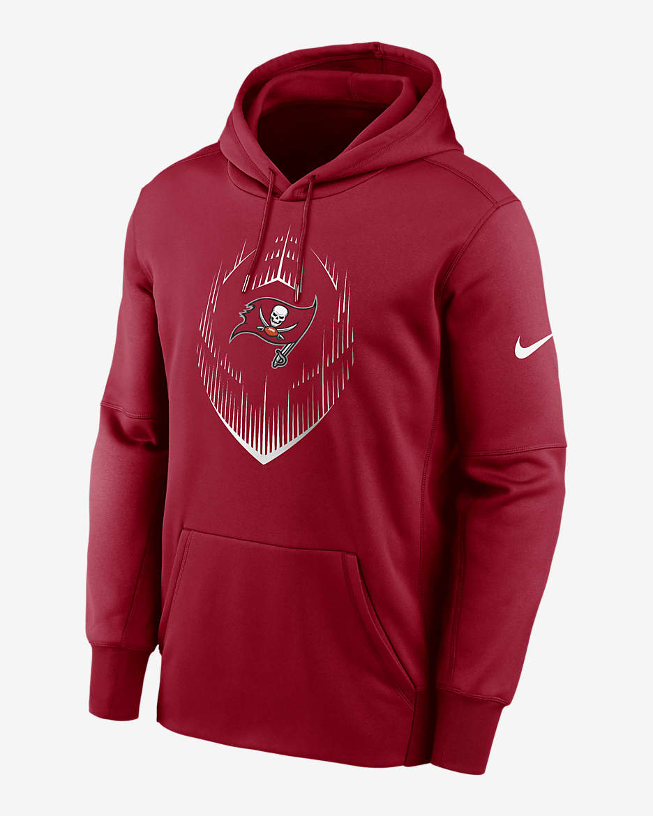 Tampa Bay Buccaneers Icon Men’s Nike Therma NFL Pullover Hoodie - Red