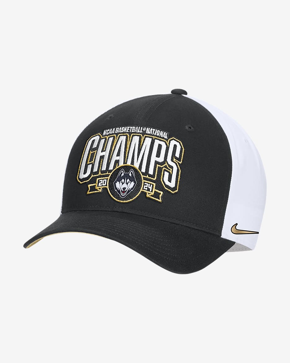 UConn Classic99 2024 Men's National Champ Nike College Basketball Cap - Black/White