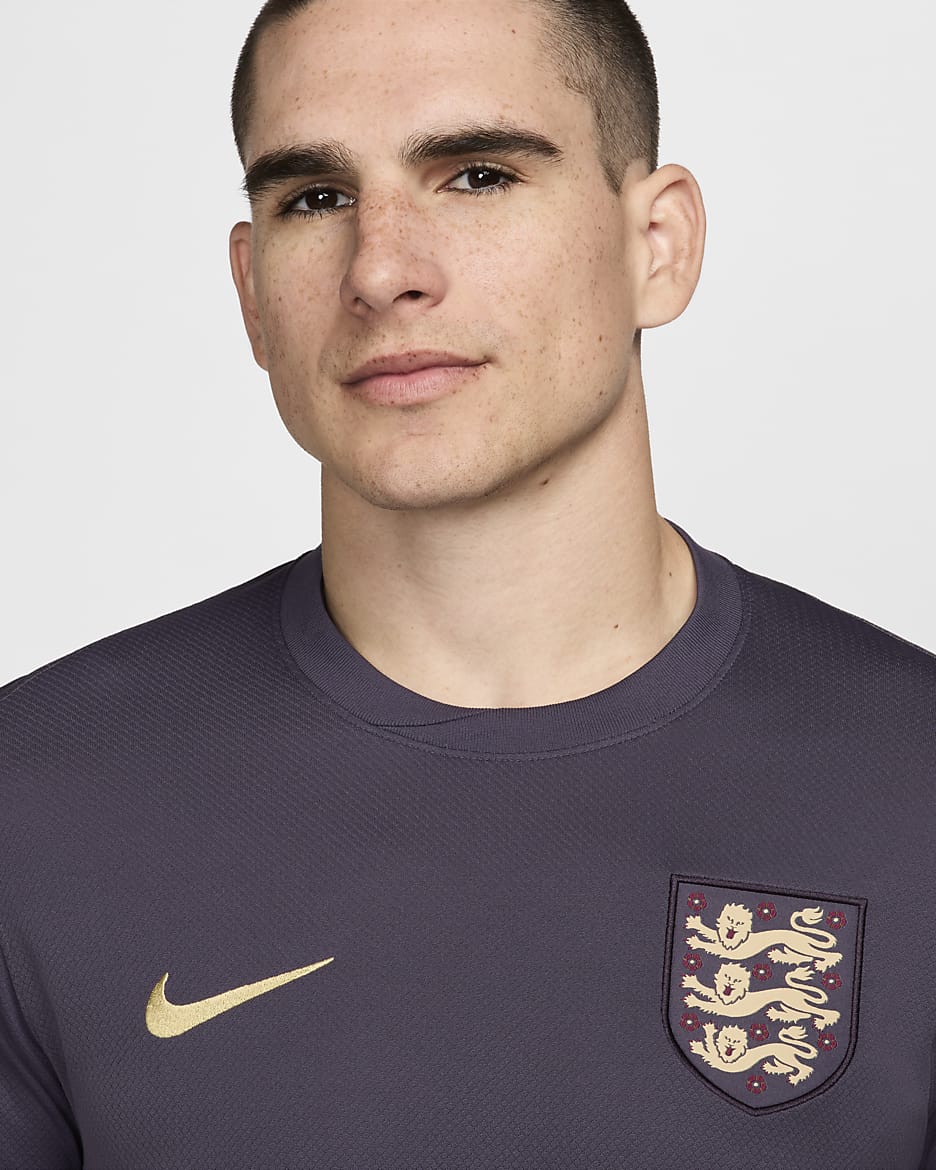 England 2024/25 Stadium Nike Dri-FIT fotballdrakt til dame (damelaget, bortedrakt) - Dark Raisin/Dark Raisin/Sesame