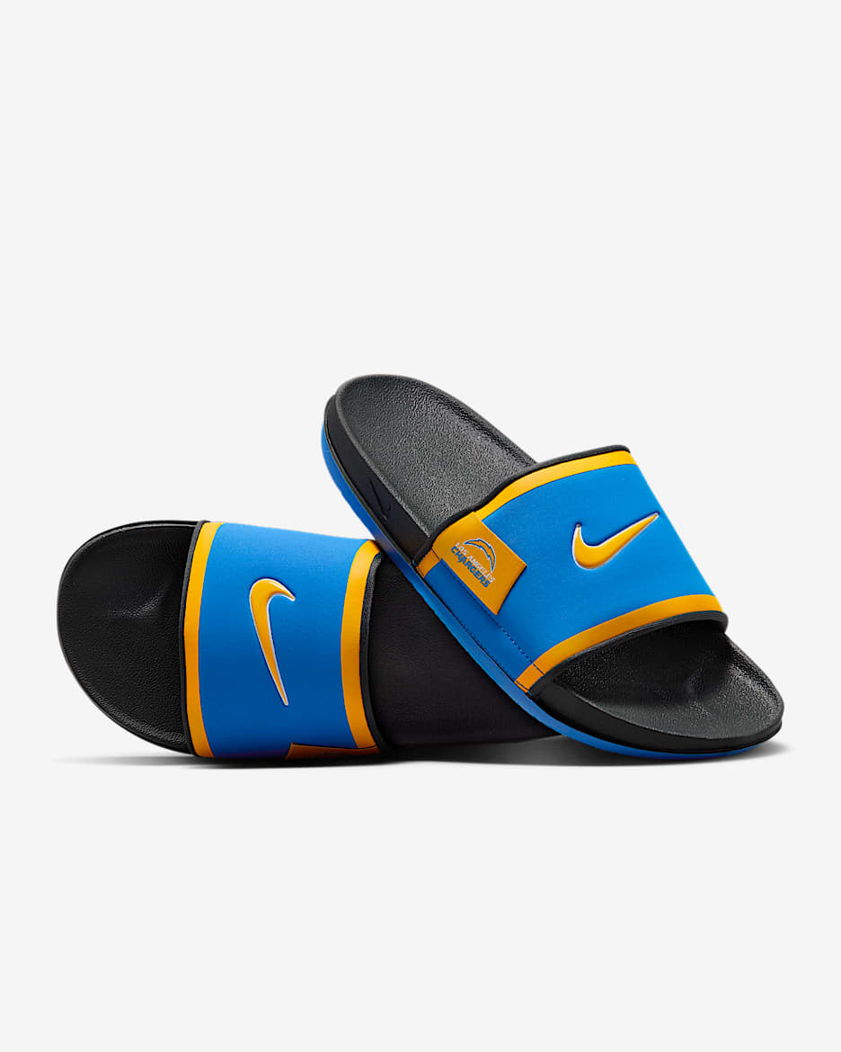 Chanclas Offcourt Nike Offcourt (Los Angeles Chargers) - Azul Italia/Gris humo oscuro/Oro universitario