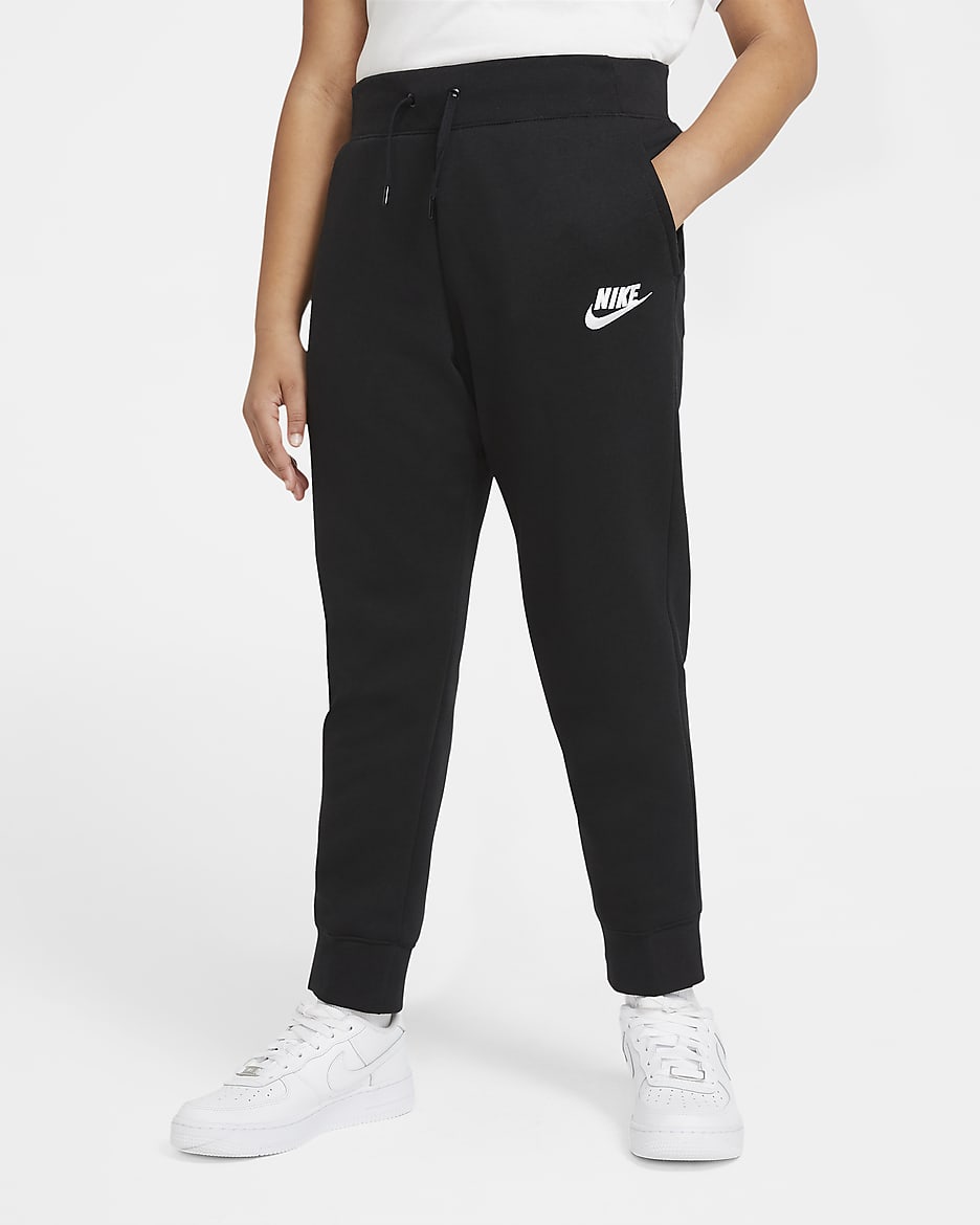 Nike Sportswear Older Kids' (Girls') Trousers (Extended Size) - Black/White