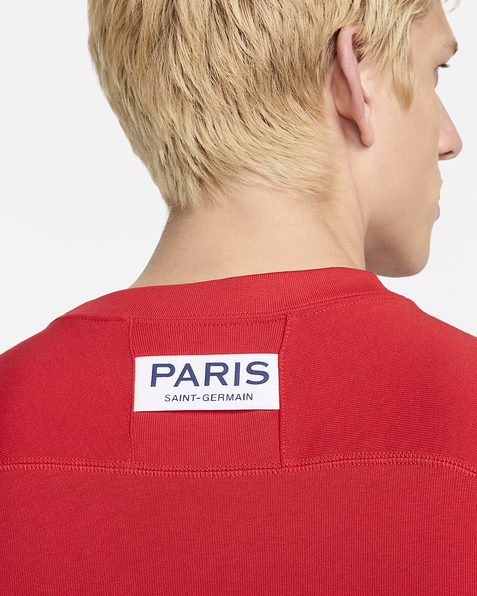 Paris Saint-Germain Travel 男款 Nike 足球短袖上衣 - University Red/白色