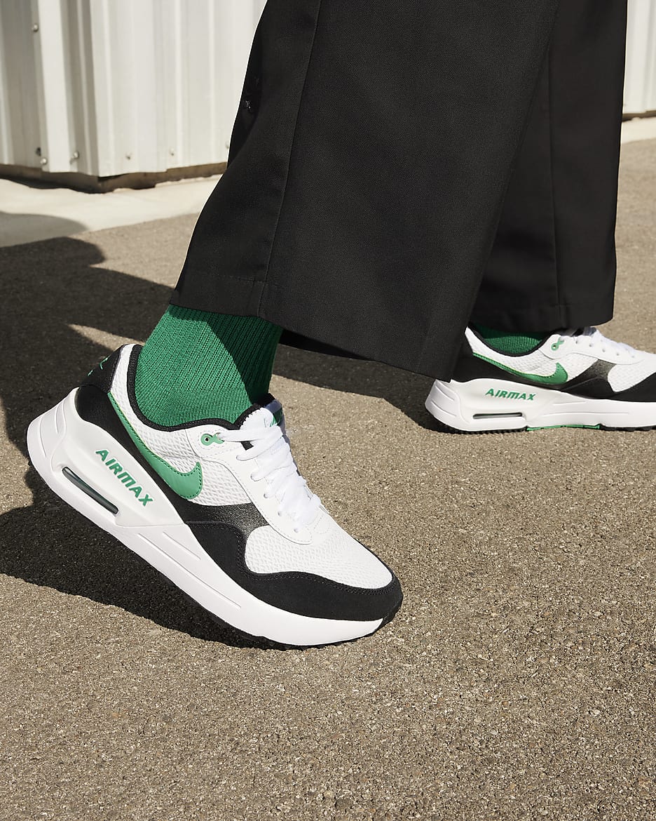 Nike Air Max SYSTM Men's Shoes - White/Black/Stadium Green