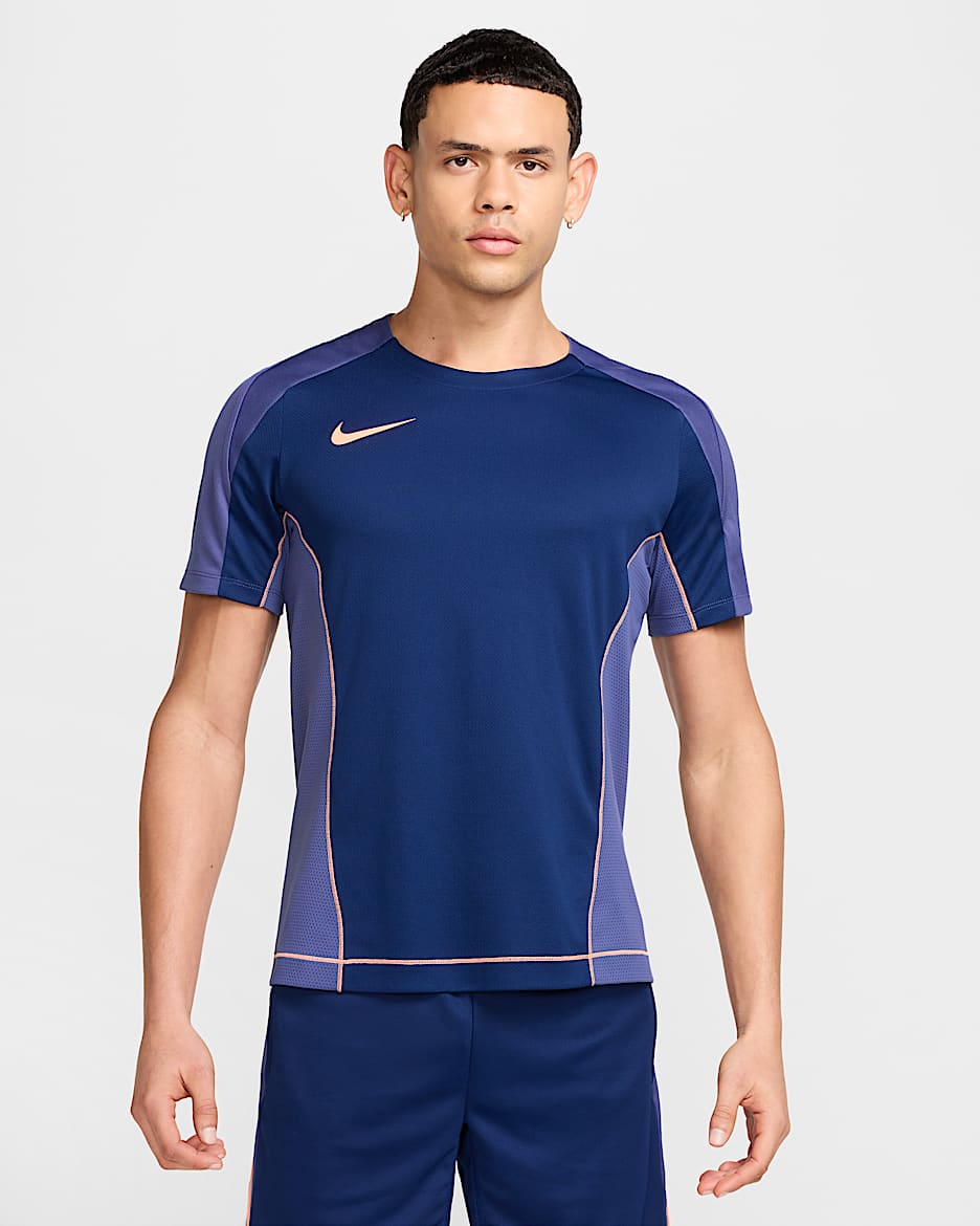 Nike Strike+ Men's Dri-FIT Football Top - Blue Void/Dark Purple Dust/Orange Pulse/Orange Pulse