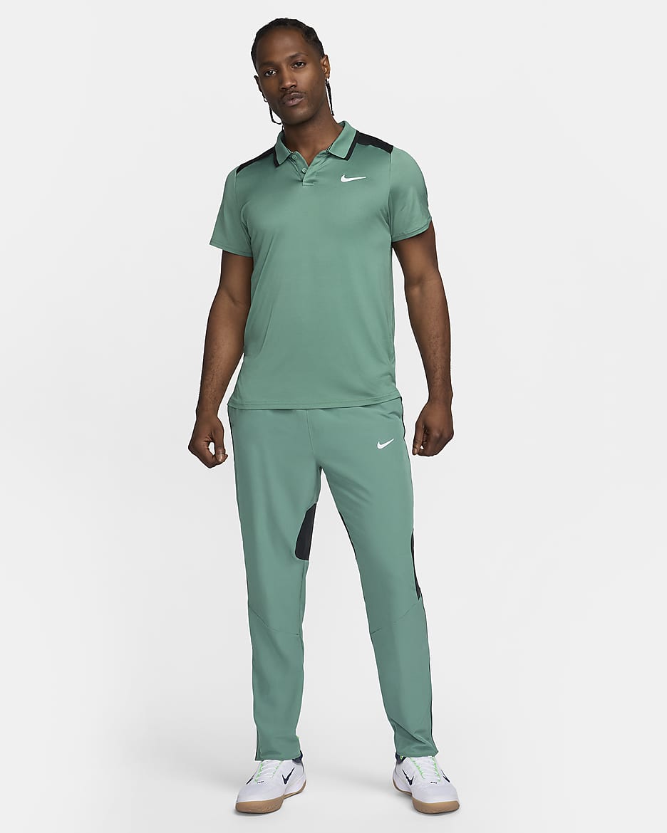 NikeCourt Advantage Polo de tenis Dri-FIT - Hombre - Bicoastal/Negro/Blanco