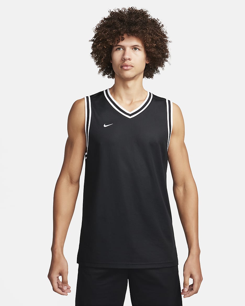 Maillot de basket Dri-FIT Nike DNA pour homme - Noir/Blanc