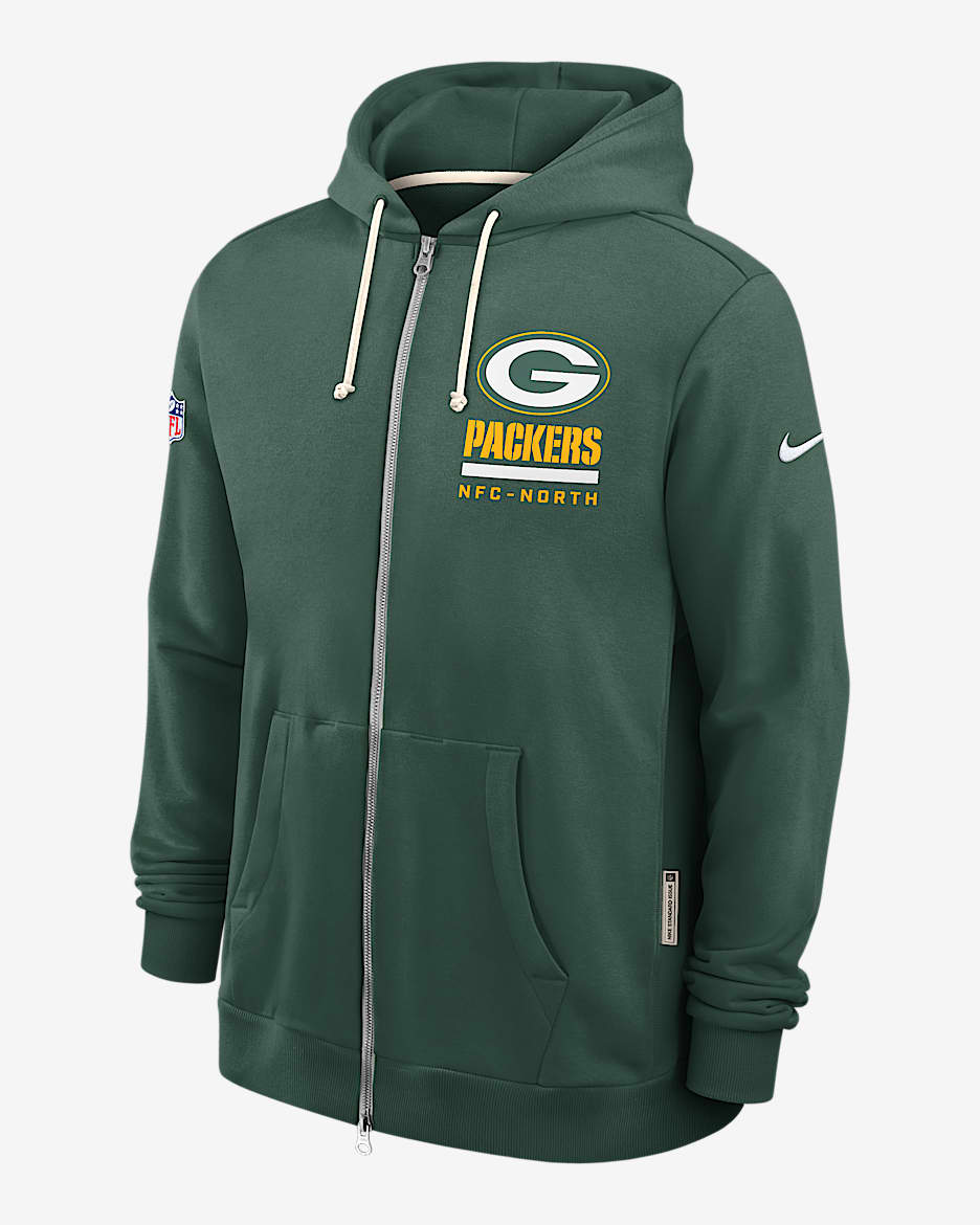 Green Bay Packers Utility Player Sideline Men's Nike Dri-FIT NFL Full-Zip Hoodie - Green