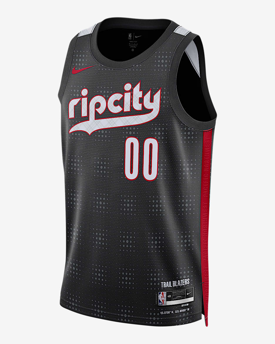 Jersey Nike Dri-FIT de la NBA Swingman para hombre Scoot Henderson Portland Trail Blazers 2024/25 City Edition - Negro