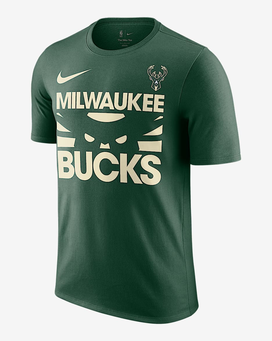 Playera Nike NBA para hombre Milwaukee Bucks Courtside - Abeto