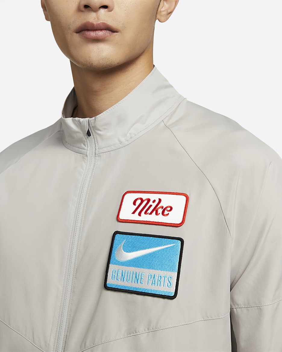 Nike Dri-FIT Miler Men's Running Jacket - Light Iron Ore/Summit White