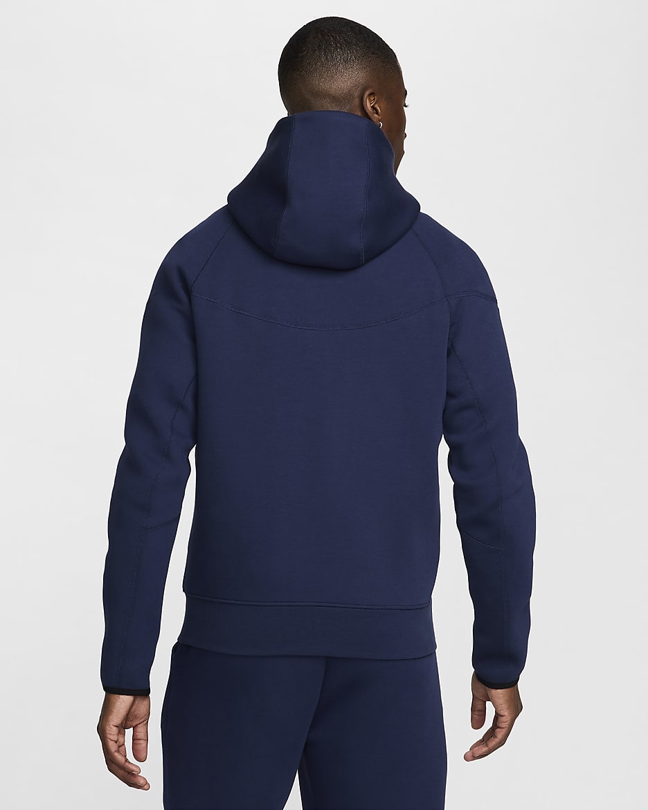 París Saint-Germain Tech Fleece Windrunner Sudadera con capucha y cremallera completa Nike Football - Hombre - Midnight Navy/Blanco