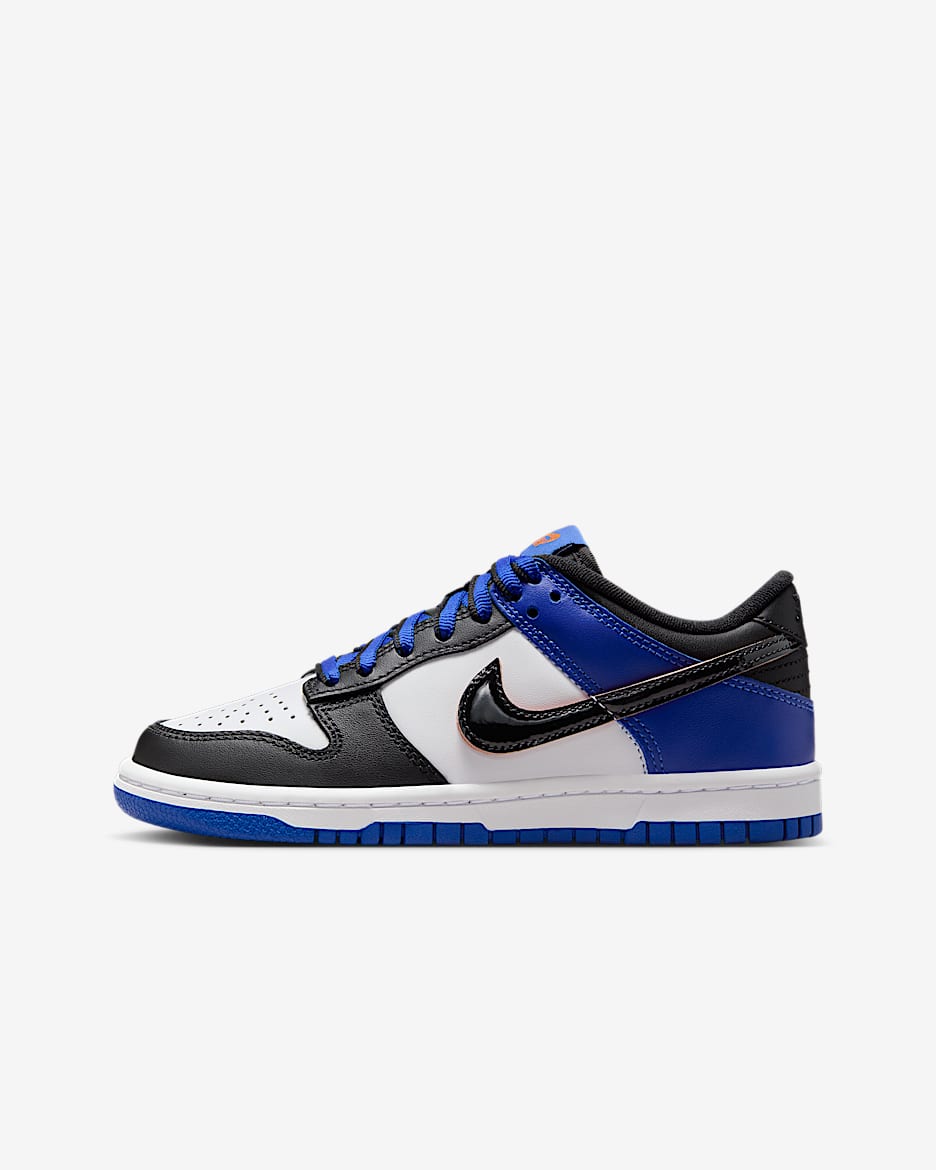 Nike Dunk Low SE Big Kids' Shoes - White/Racer Blue/Terra Blush/Black