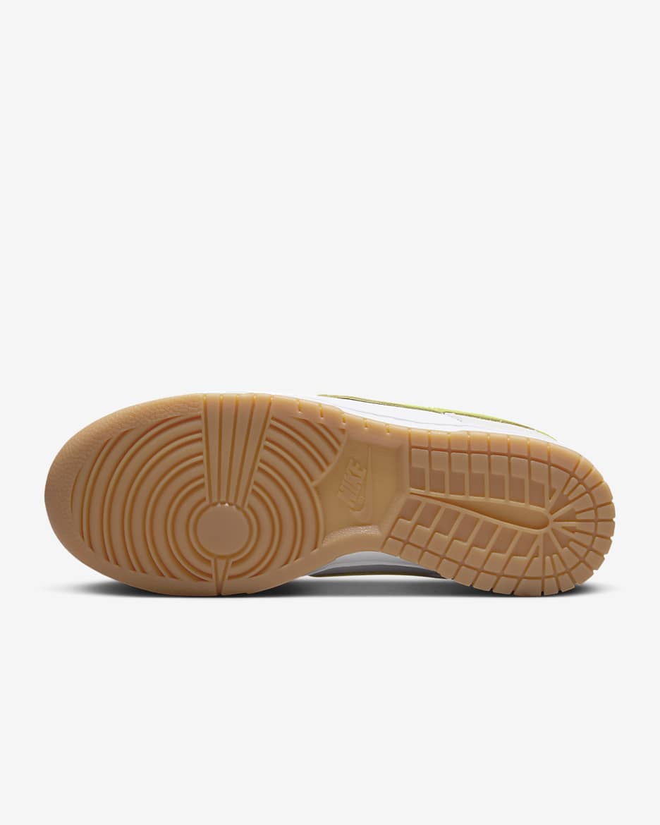 Nike Dunk Low Women's Shoes - White/Gum Yellow/Bright Cactus