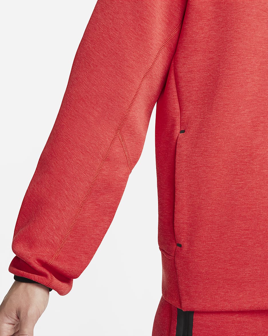 Nike Sportswear Tech Fleece Men's Pullover Hoodie - Light University Red Heather/Black