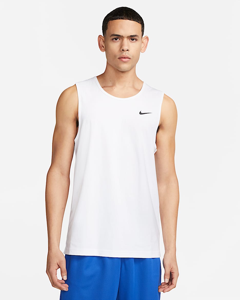 Nike Dri-FIT Hyverse Men's Sleeveless Fitness Tank Top - White/Black