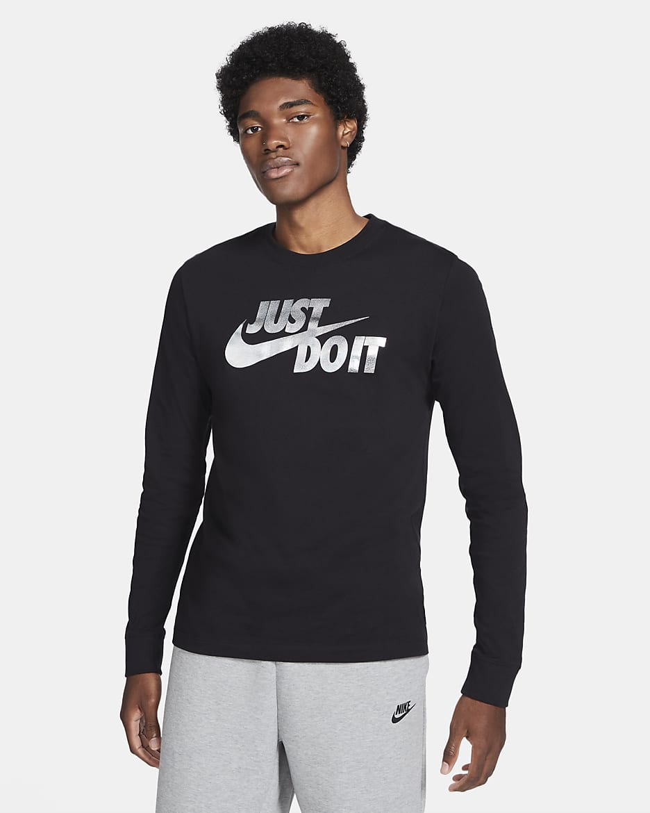 Nike Sportswear Men's Long-Sleeve T-Shirt - Black