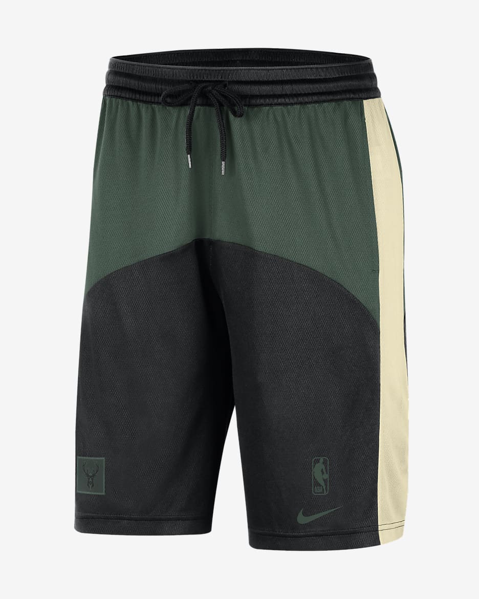 Shorts de la NBA Nike Dri-FIT para hombre Milwaukee Bucks Starting 5 - Abeto/Negro/Ópalo liso