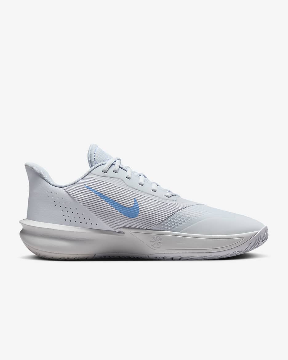 Nike Precision 7 Men's Basketball Shoes - Football Grey/Pure Platinum/Plum Dust/Royal Pulse