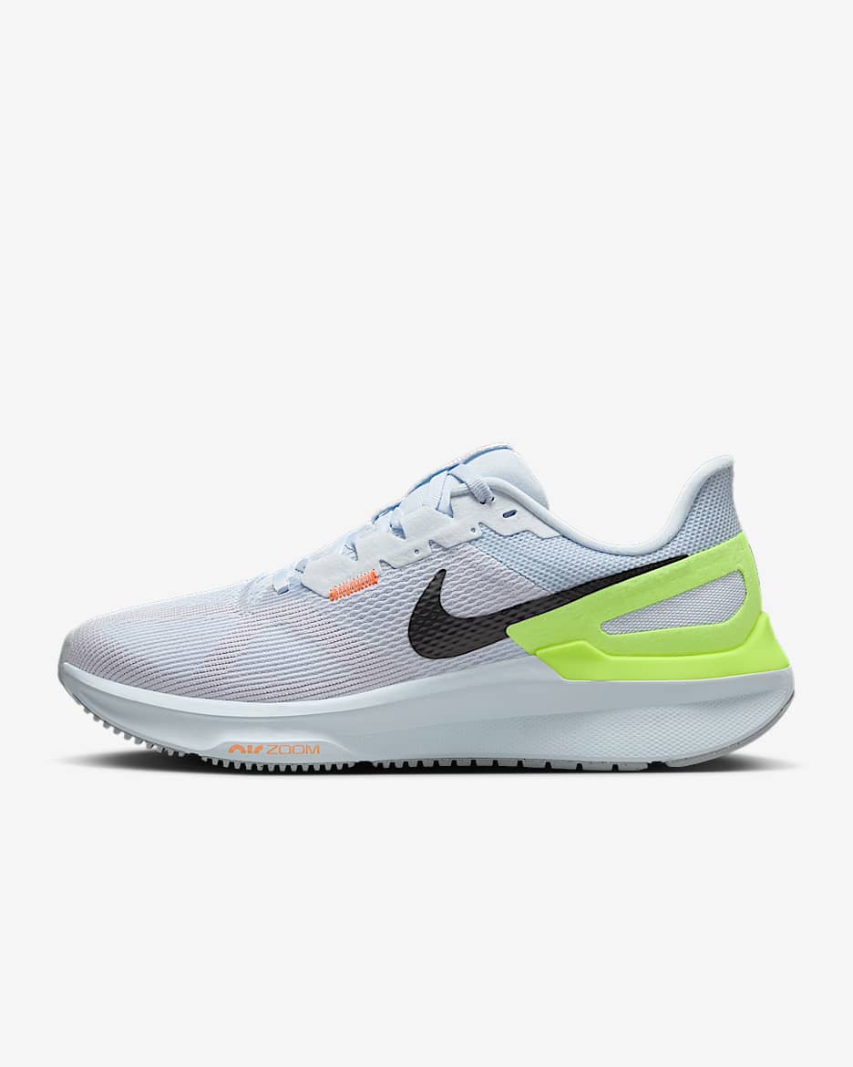 Chaussure de running sur route Nike Structure 25 pour femme - Blue Tint/Volt/Total Orange/Noir