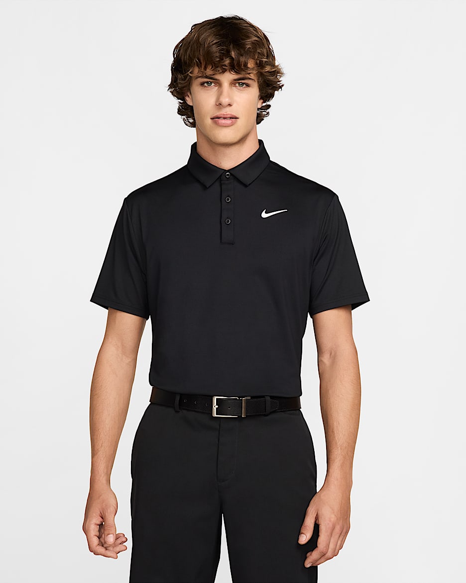 Nike Tour Men's Dri-FIT Solid Golf Polo - Black/White