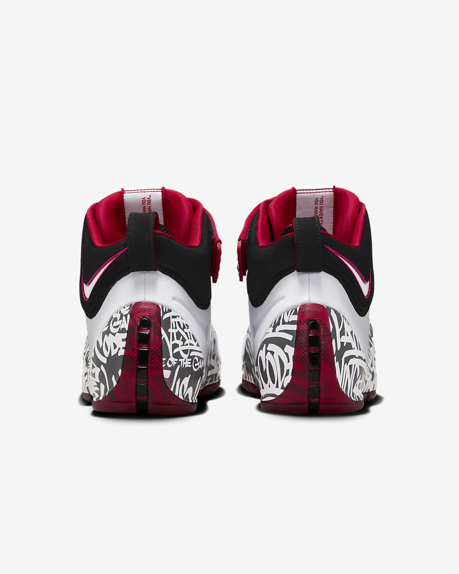 Nike Zoom LeBron 4 Men's Shoes - White/Black/University Red/White