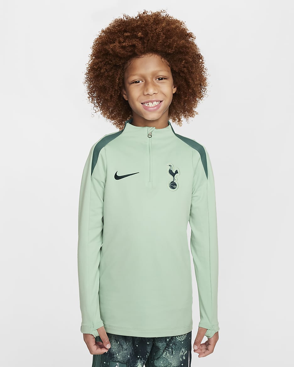 Fotbollsträningströja Tottenham Hotspur Strike (tredjeställ) Nike Dri-FIT för ungdom - Enamel Green/Bicoastal/Faded Spruce