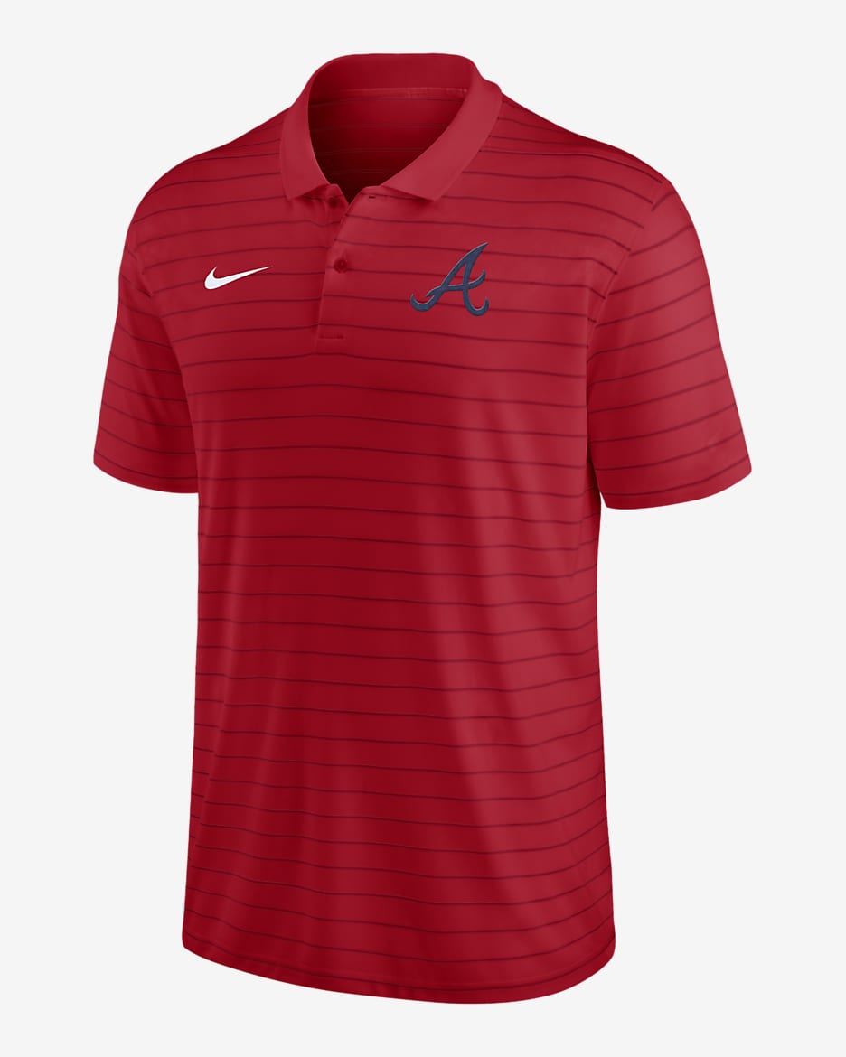 Nike Dri-FIT Victory Striped (MLB Atlanta Braves) Men's Polo - Red