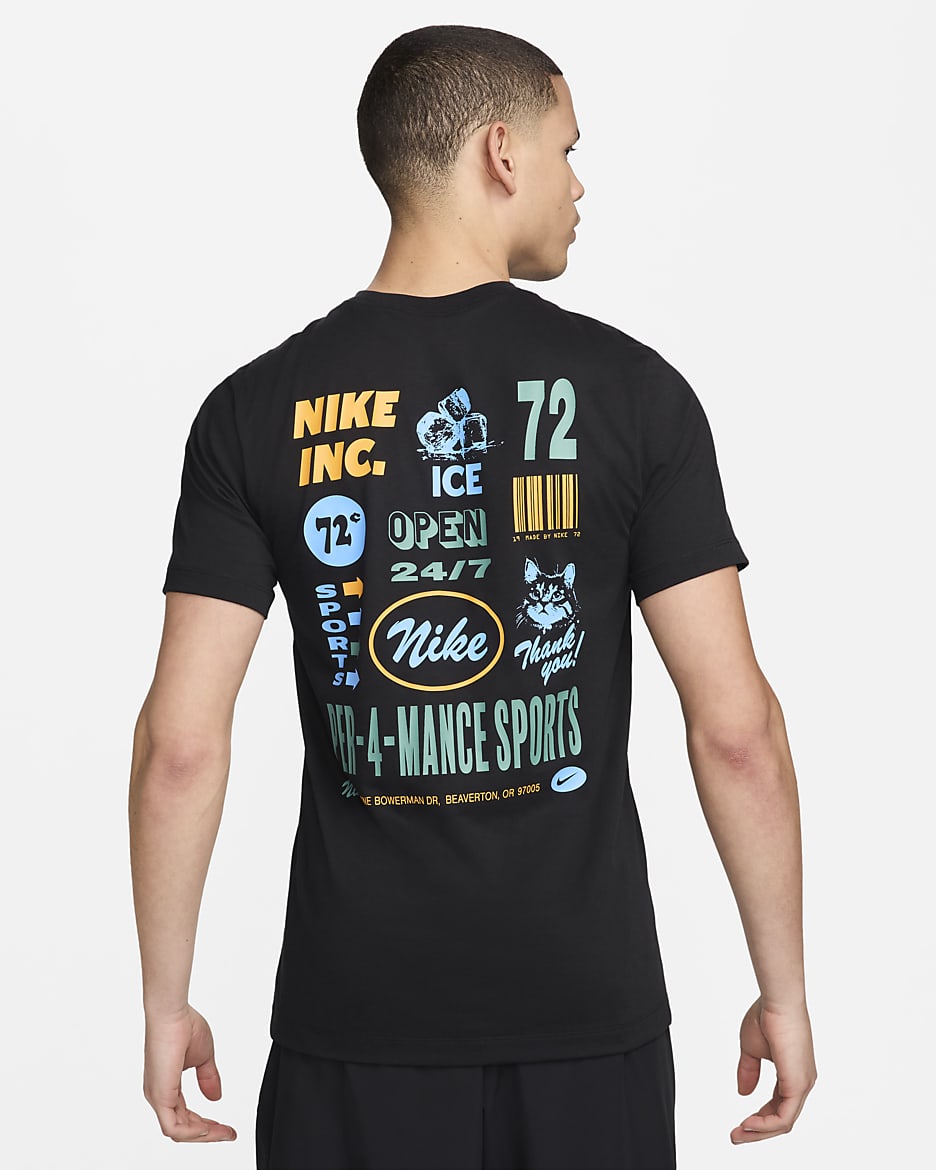 ナイキ メンズ Dri-FIT フィットネス Tシャツ - ブラック