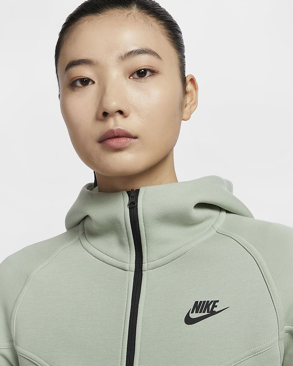 Nike Sportswear Tech Fleece Windrunner 女款全長式拉鍊連帽上衣 - Jade Horizon/黑色