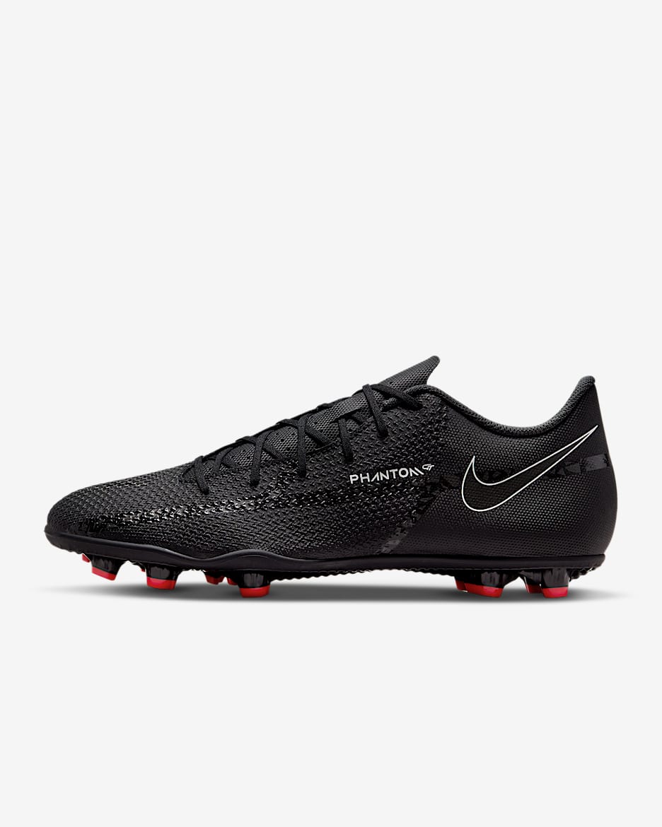 Nike Phantom GT2 Club MG Multi-Ground Soccer Cleats - Black/Bright Crimson/Summit White