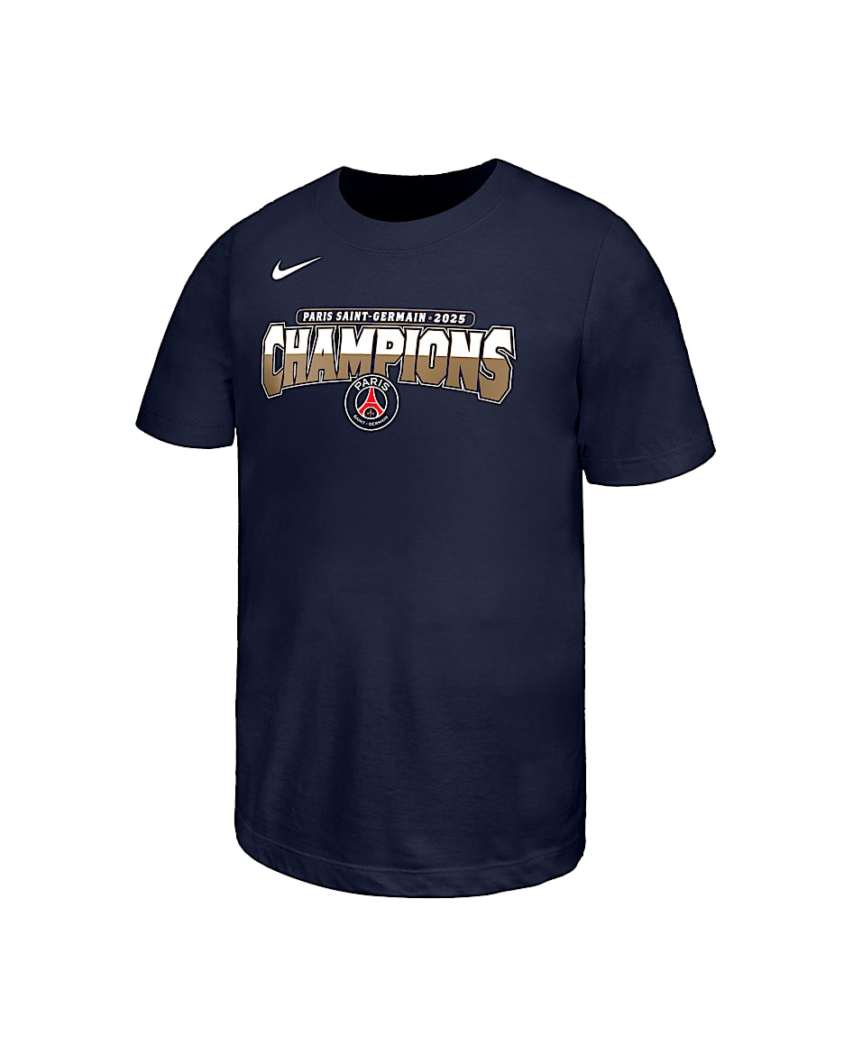 Paris Saint-Germain Big Kids' Nike Soccer T-Shirt - Navy