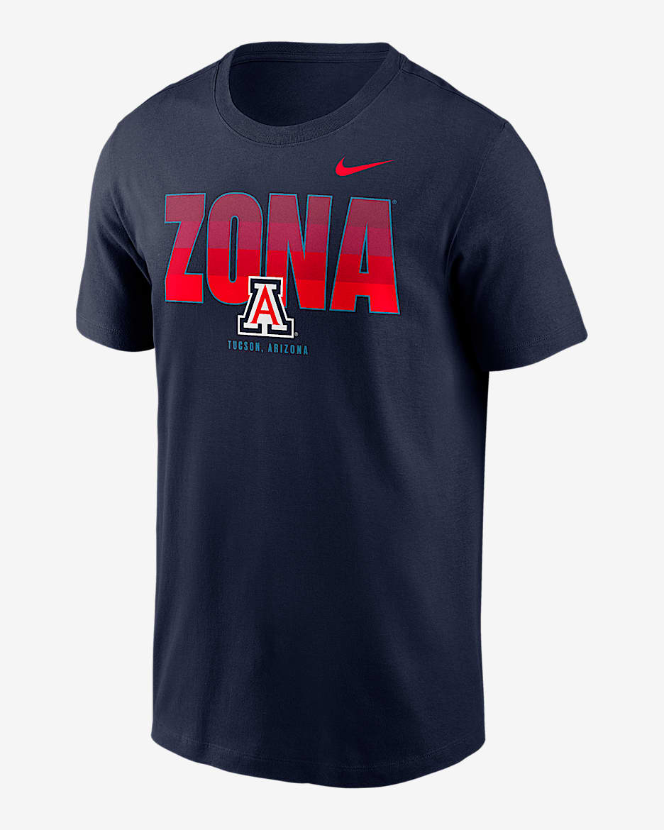 Playera universitaria Nike para hombre Arizona Wildcats Campus Local - Azul marino
