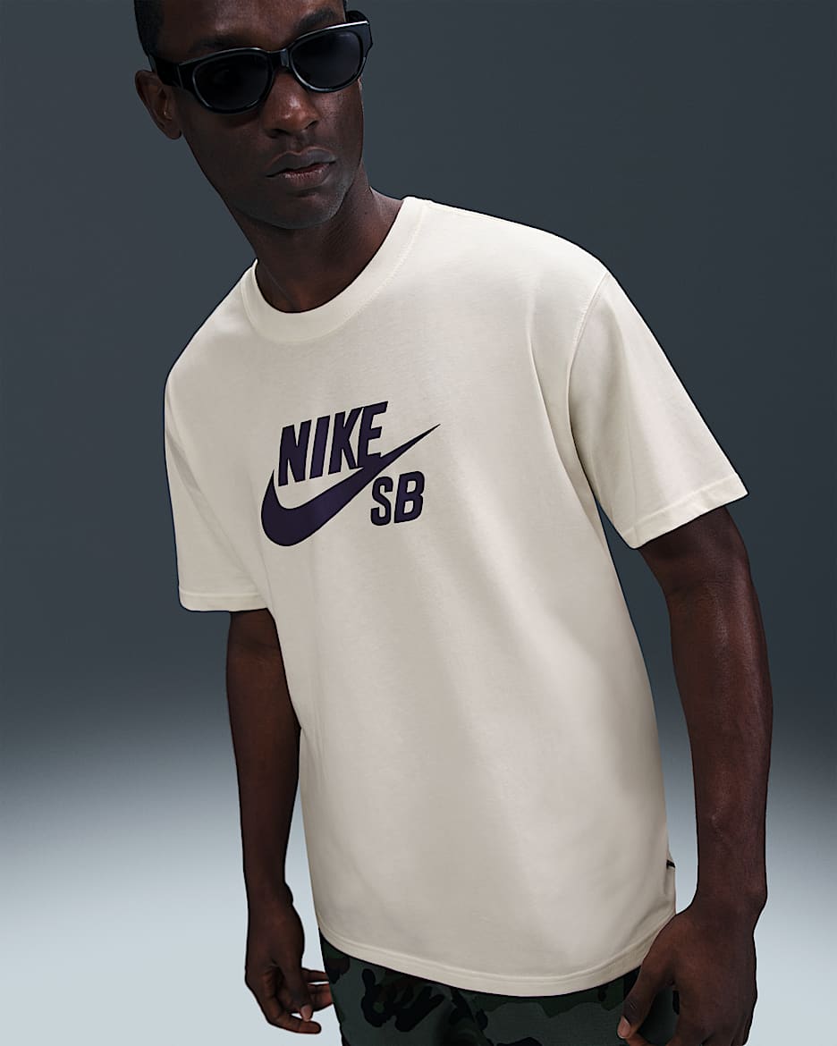 Nike SB Men's Logo Skate T-Shirt - Sail