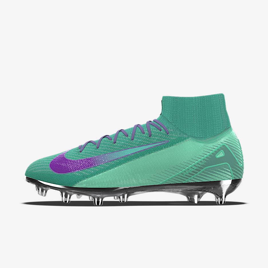 Nike Mercurial Superfly 10 Elite By You Custom AG-Pro High-Top Football Boot - Hyper Turquoise/Dusty Cactus/Hyper Turquoise
