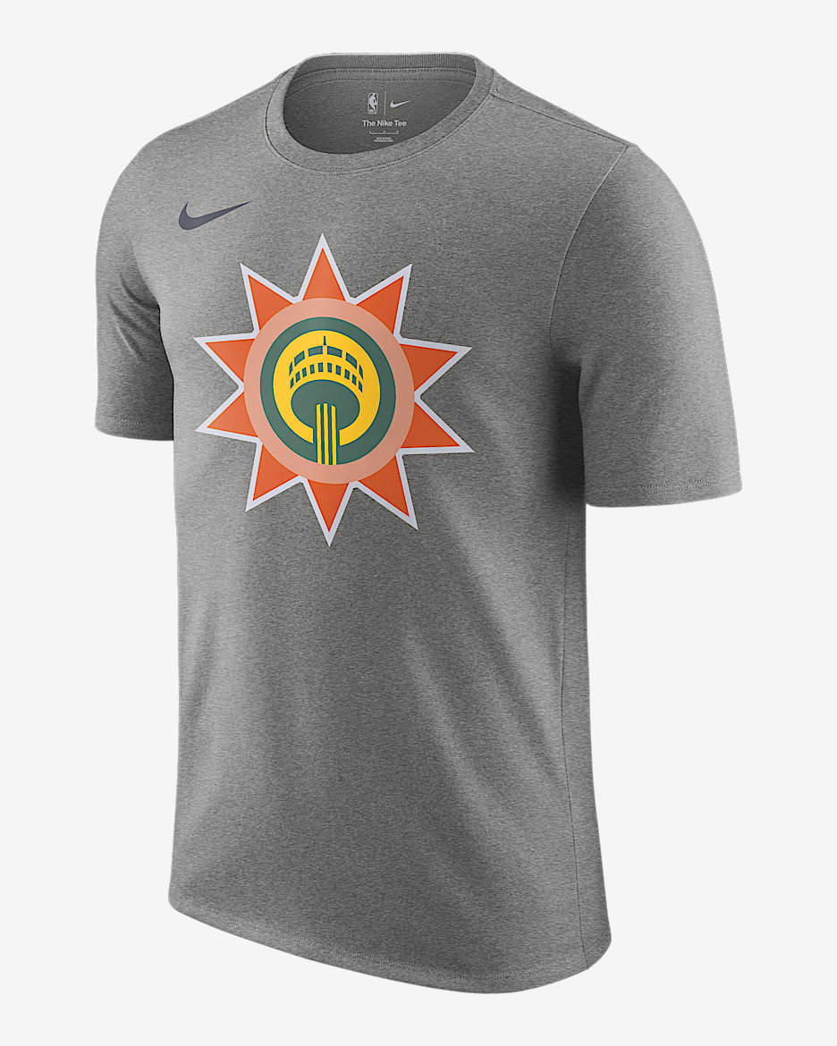 Playera Nike NBA para hombre San Antonio Spurs Essential City Edition - Gris oscuro jaspeado